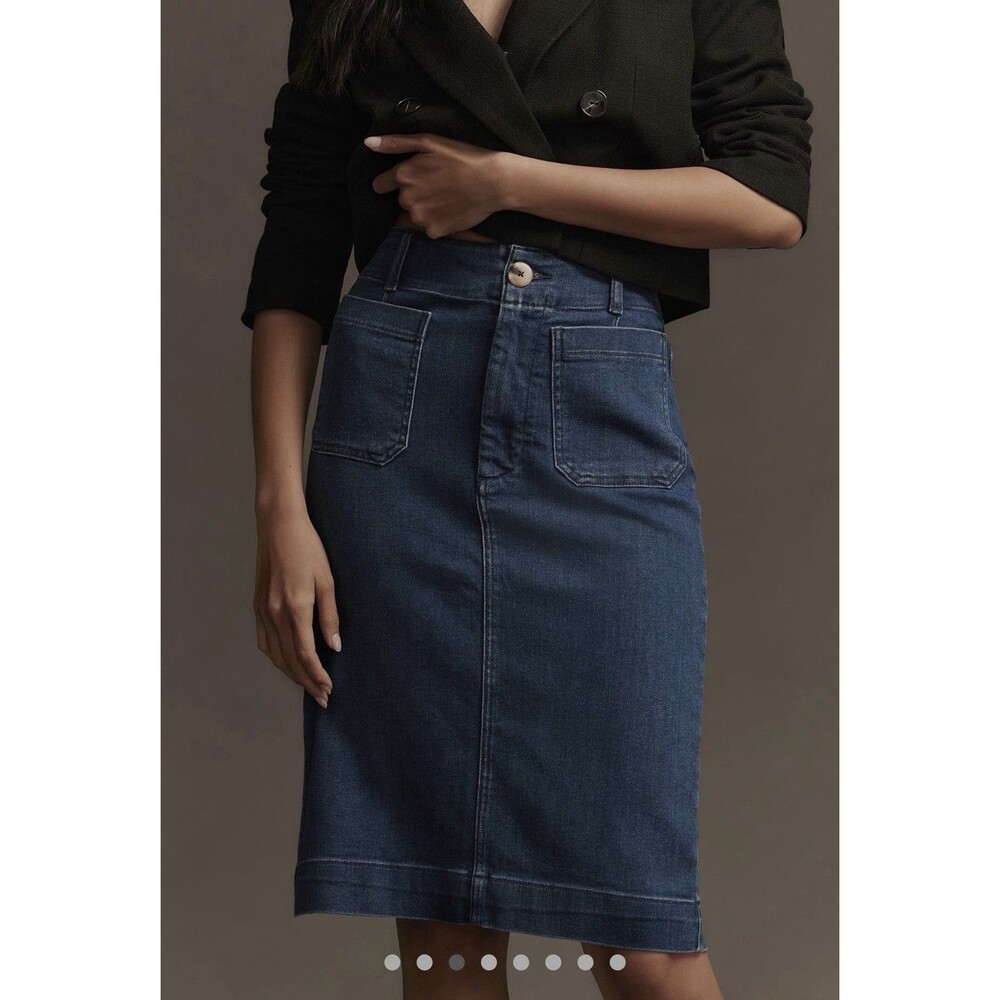Anthropologie Colette Denim Skirt Size XS Petite EUC